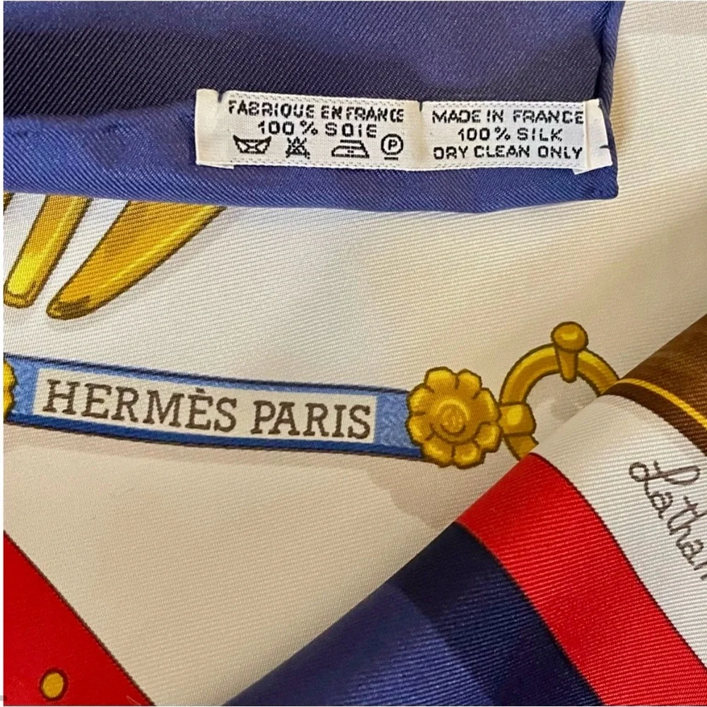 Big PRICE CUT!!! ✂️ Equestrian HERMES d Memoire 100% Silk Scarf - $725 new! - Picture 5 of 5